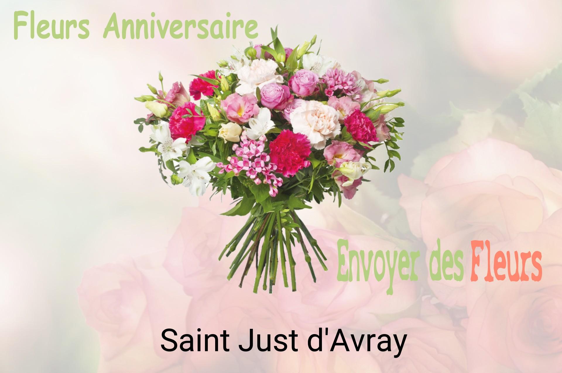 Bouquet de fleurs d’anniversaire livré à Saint-Just-d'Avray