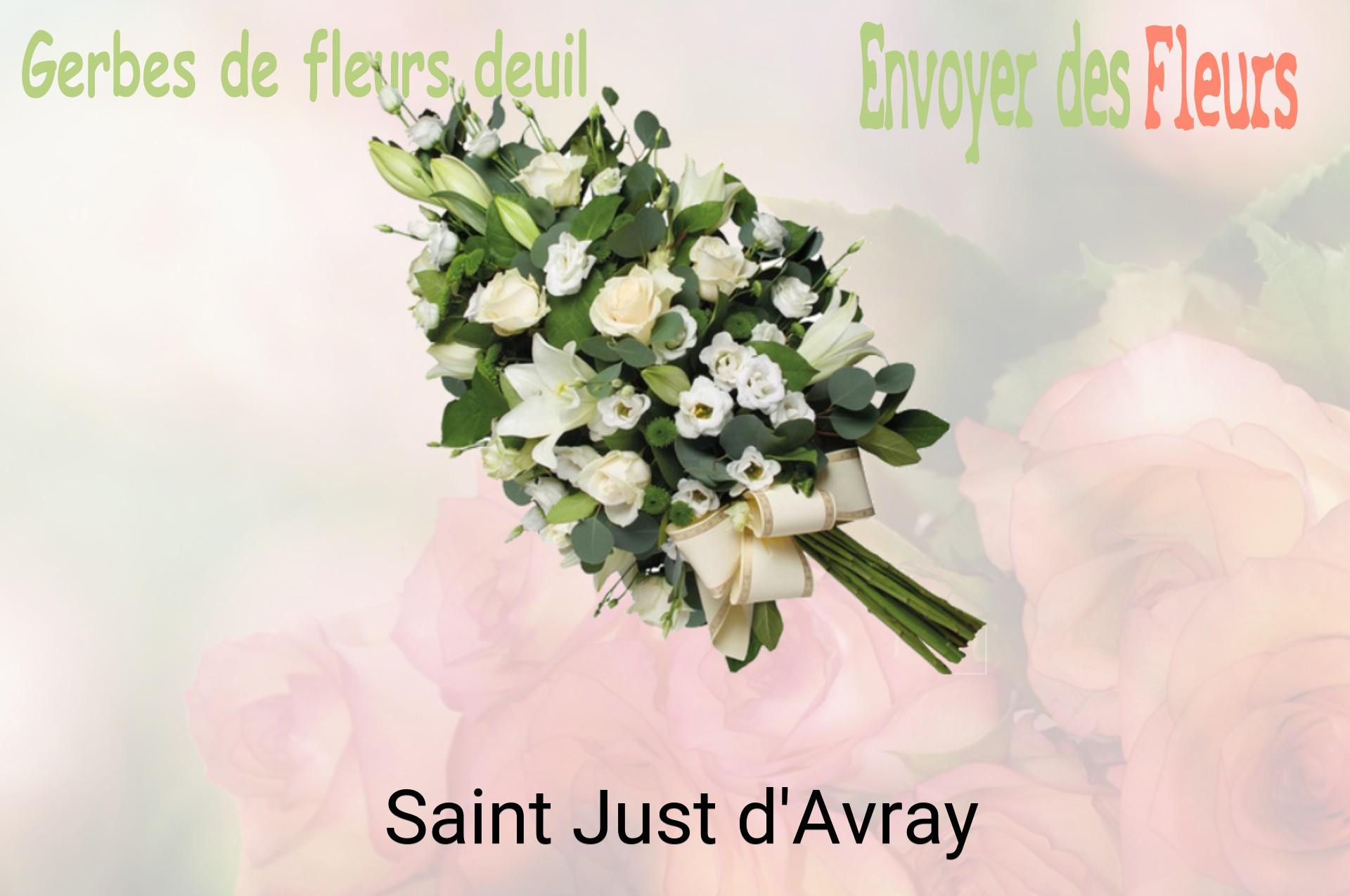 Gerbe de fleurs de deuil livrée à Saint-Just-d'Avray